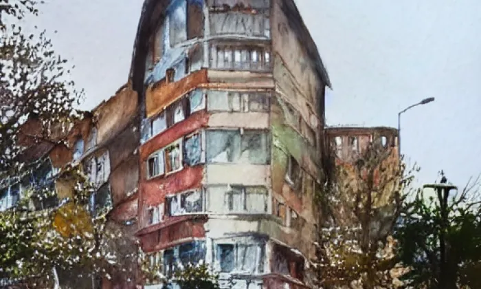 zámek Miroslav – akvarel