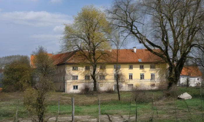 zámek Nalžovy – akvarel