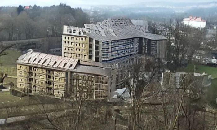 zámek Nečtiny – akvarel