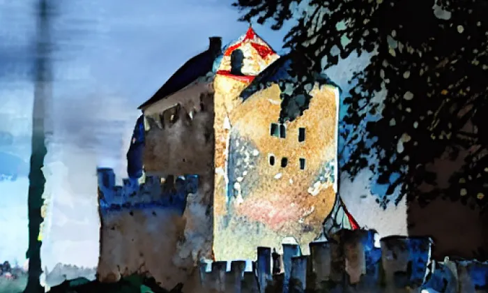 zámek Smilov – akvarel