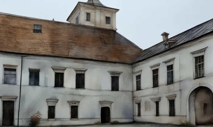 Zámek Střílky – akvarel