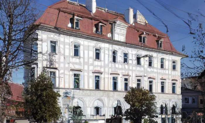 Zámek Tulešice – akvarel