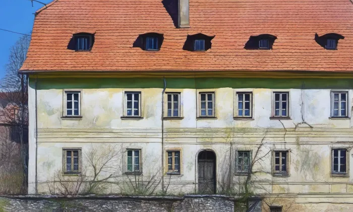 zámek Zahradiště – akvarel
