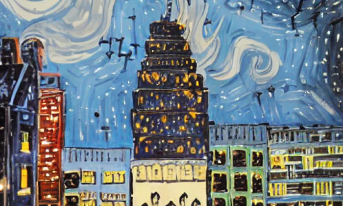 Zelená brána – noc