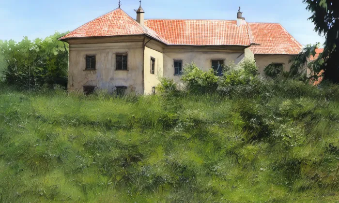 Zvoleněves – akvarel