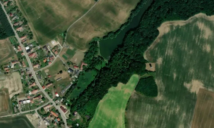 Žáravice – letecký pohled
