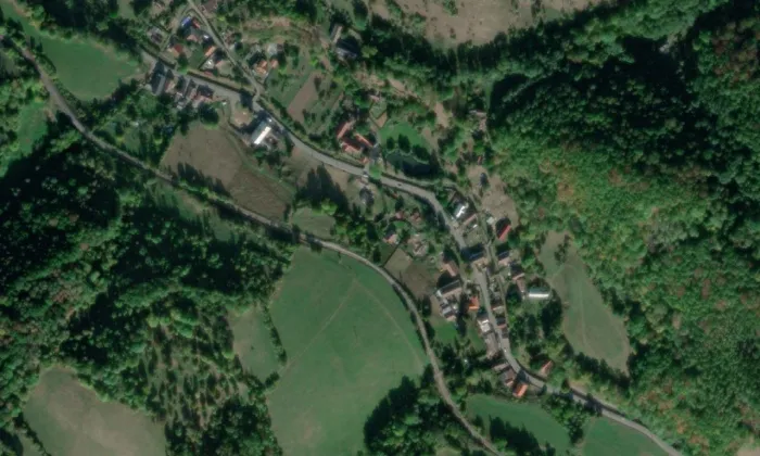 železniční trať Velké Březno – Lovečkovice – Verneřice/Úštěk – letecký pohled