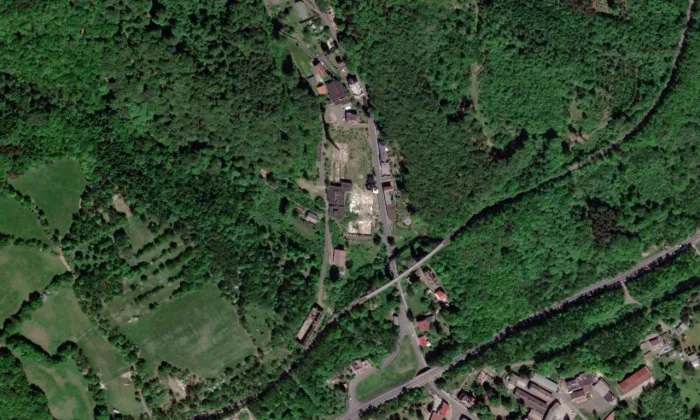 železniční viadukt Hrob-Mlýny – letecký pohled