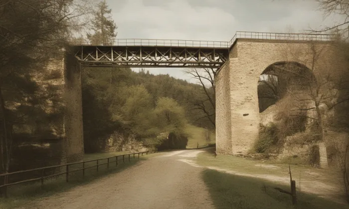 železniční viadukt u Střelic – historická rekonstrukce
