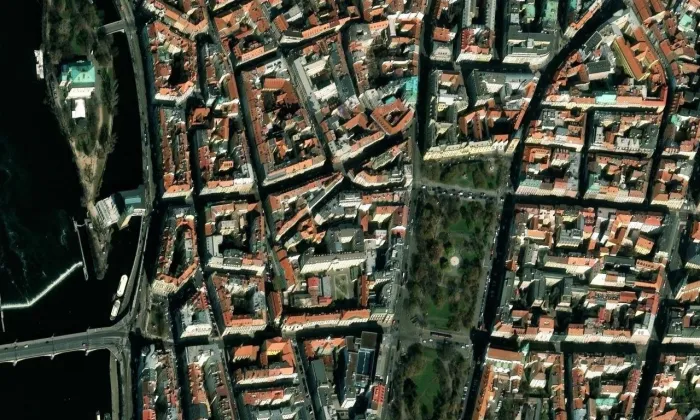 Černý pivovar – letecký pohled