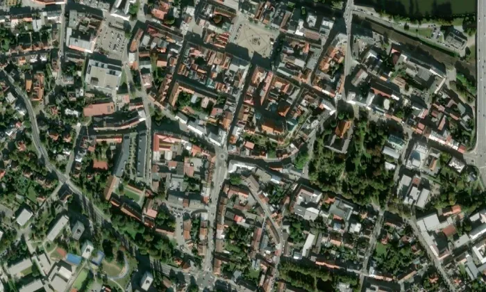 Červinkovský dům – letecký pohled