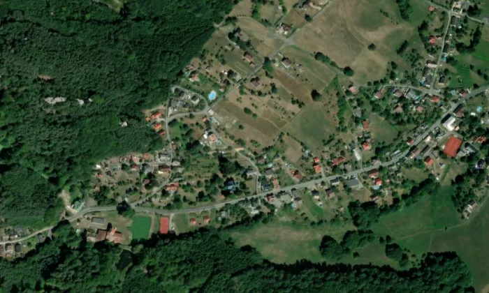 Řezníčkova vila – letecký pohled