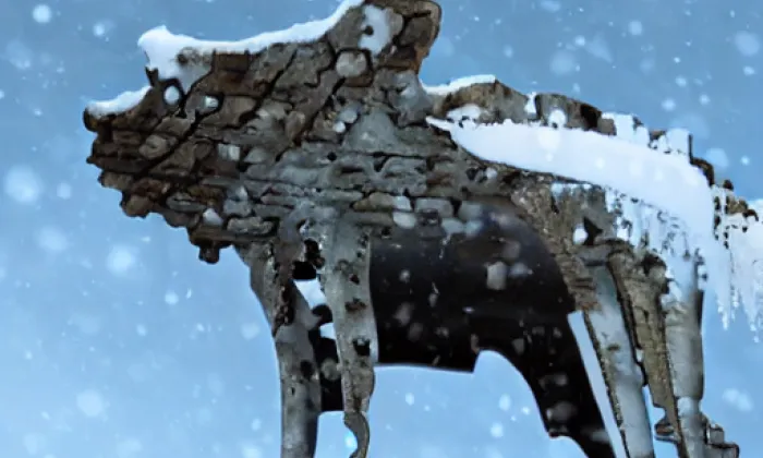 Žižkova socha na Vítkově – winter