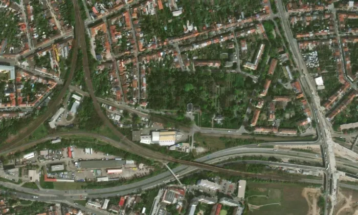 židovský hřbitov v Brně – letecký pohled
