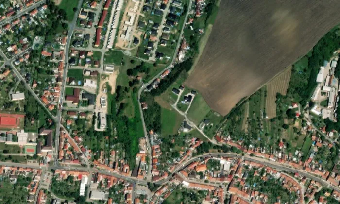 židovský hřbitov v Ivančicích – letecký pohled