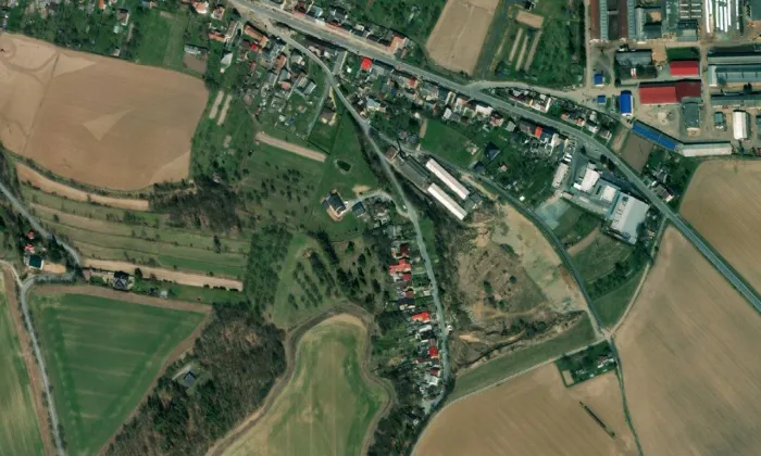 Židovský hřbitov v Lošticích – letecký pohled