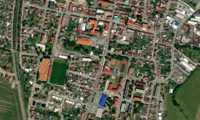 židovský hřbitov v Novém Bydžově – letecký pohled