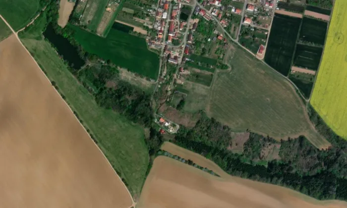 Židovský hřbitov v Polici – letecký pohled