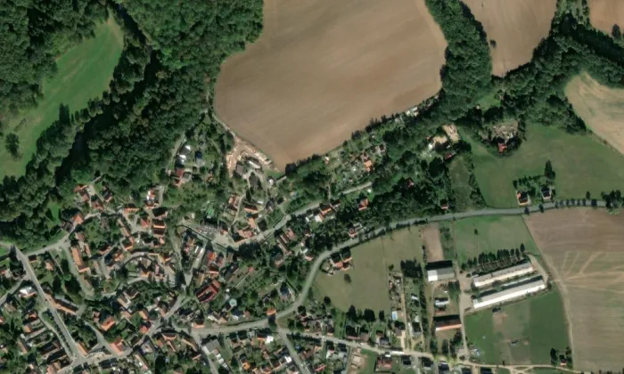Židovský hřbitov ve Štěnovicích – letecký pohled