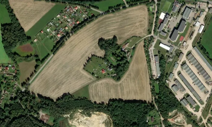 židovský hřbitov ve Strakonicích – letecký pohled