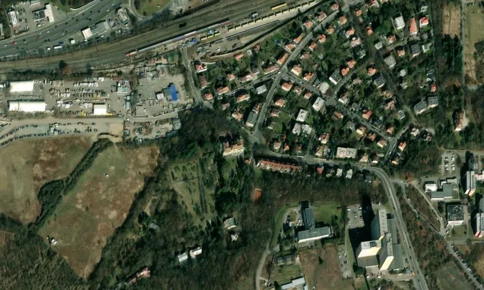 Šimsovo sanatorium – letecký pohled