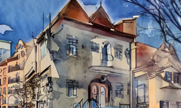 Špilberk – akvarel