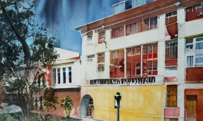 Štěchovice – akvarel