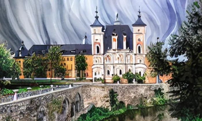 Štěnovice – akvarel
