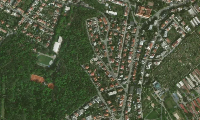 Štěpánova vila – letecký pohled