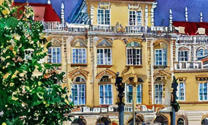 Šternberský palác na Malé Straně – akvarel