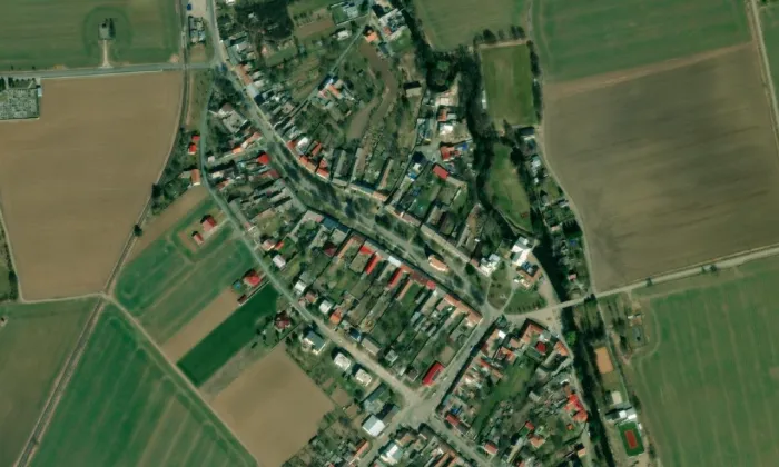 Žudr usedlosti čp. 47 – letecký pohled