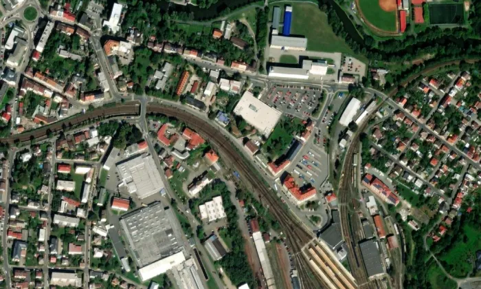 Šupichova vila – letecký pohled