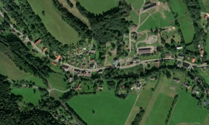 Adršpach (Dolní Adršpach) – letecký pohled