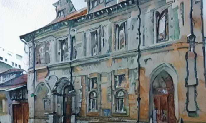 Anenské náměstí čp. 339 – akvarel