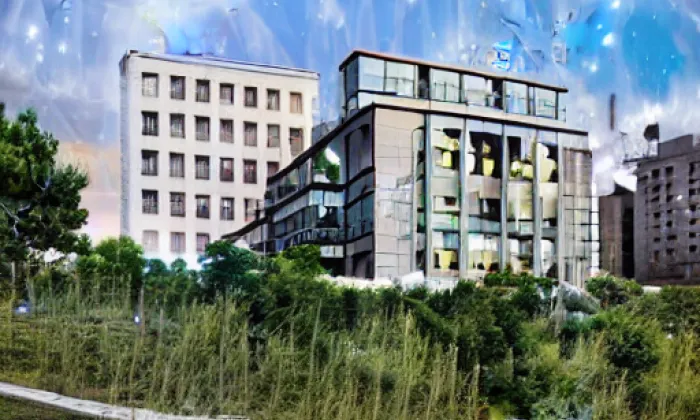 Armádní muzeum Žižkov, budova – noc