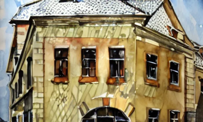Bělohlávkův dům – akvarel