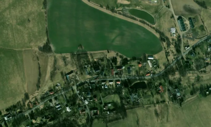 Bývalá fara (Guntramovice) – letecký pohled