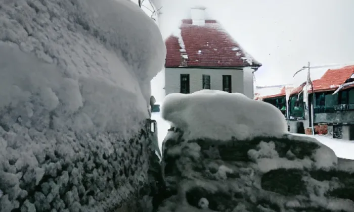 Bývalý hřbitov v Kralicích nad Oslavou – zima