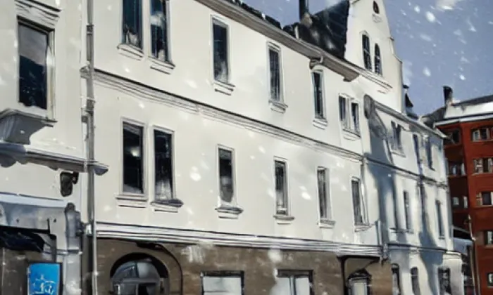 Bývalý hotel Hruška – zima