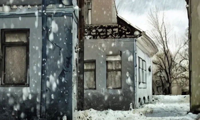 Bývalý hotel Slavie – winter