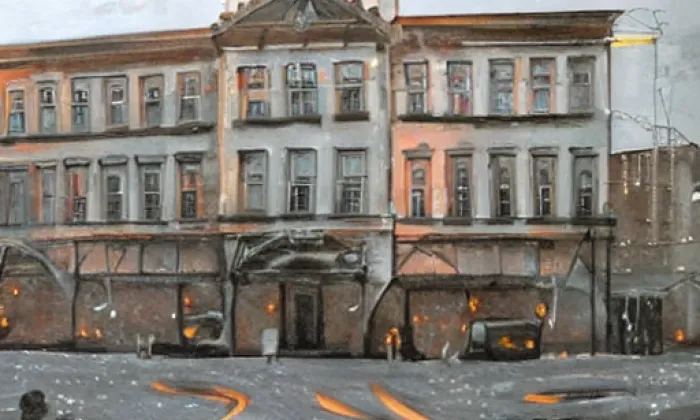 Bývalý seminář - později pošta – noc