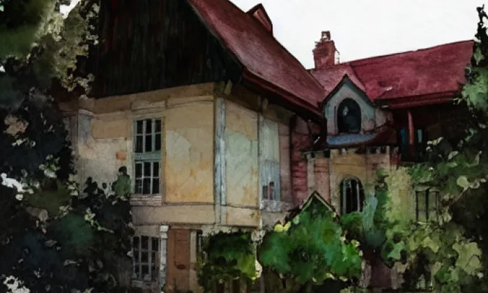 Bývalý výměnek u čp. 6 – akvarel