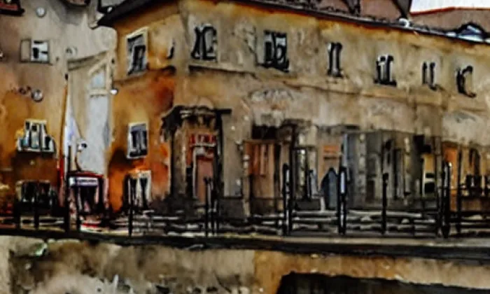 Balbínovo náměstí 17 – akvarel