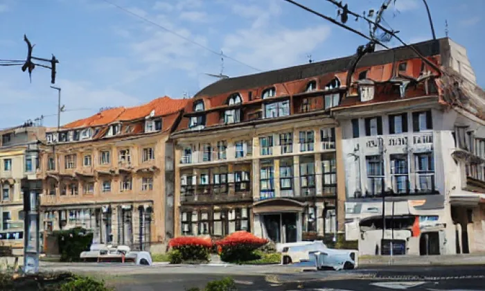 Banka (Hradec Králové) – akvarel