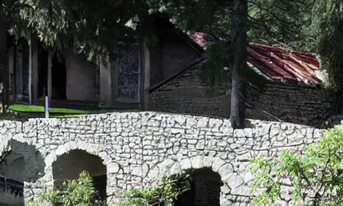 barokní kamenný most v Dolní Moravici – podzim