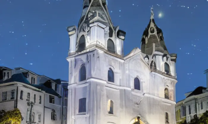 Bazilika Navštívení Panny Marie (Frýdek) – noc