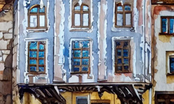 Benešova 24 – akvarel