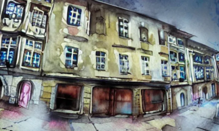 Benešova 8 – akvarel