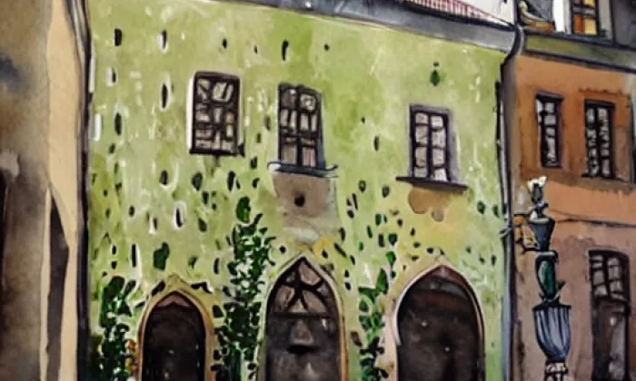 Biskupská 10 – akvarel