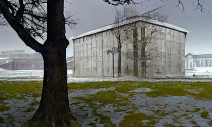 Boží muka západně od Březnice na rozcestí – zima